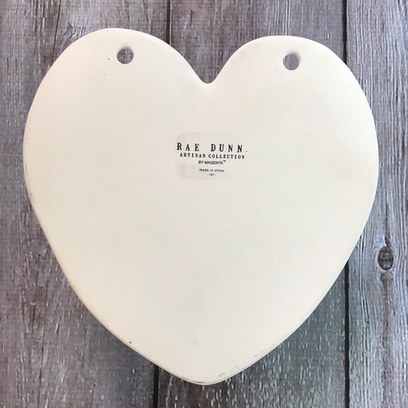 Rae Dunn Artesian Ivory Ceramic XOXO Wall Planter - Picture 5 of 6